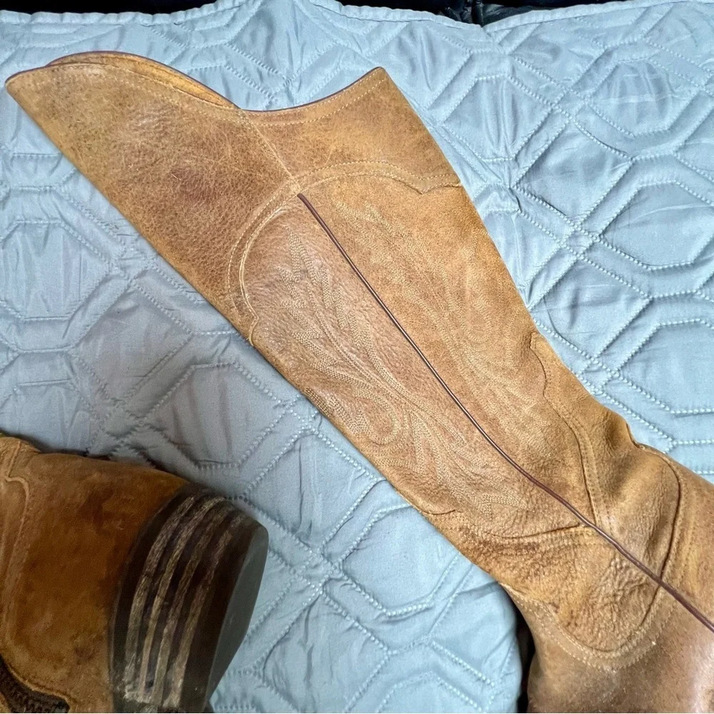 Ariat FLAWED Murrieta Knee-High Leather Cowboy Boots western barn boho women 7.5